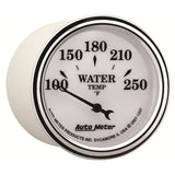 AutoMeter Gauge Water Temp 2-1/16in. 250 Deg. F Elec Old Tyme White II - 1237