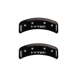 MGP 4 Caliper Covers Engraved Front & Rear i-Vtec Black finish silver ch - 20130SIVTBK