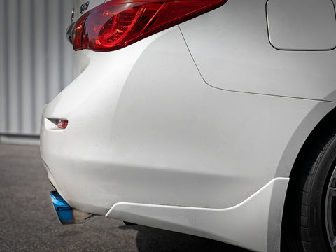 aFe Takeda 2.5in 304 SS Cat-Back Exhaust System w/ Blue Flame Tips 16-18 Infiniti Q50 V6-3.0L (tt) - 49-36132NM-L
