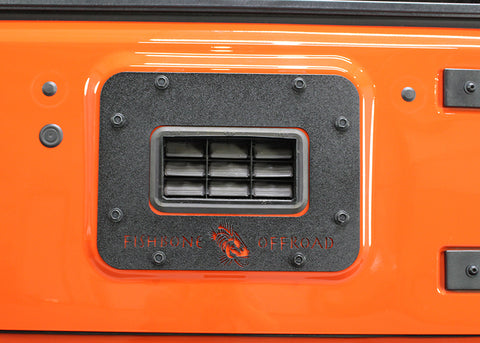Fishbone Offroad 07-18 Jeep Wrangler JK Aluminum Tailgate Plate - Black Textured Powdercoat - FB31042