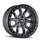 Dirty Life 9303 DT-1 17x9/5x114.3 BP/-12mm Offset/72.6mm Hub Matte Gunmetal Wheel - Beadlock - 9303-7965MGT12