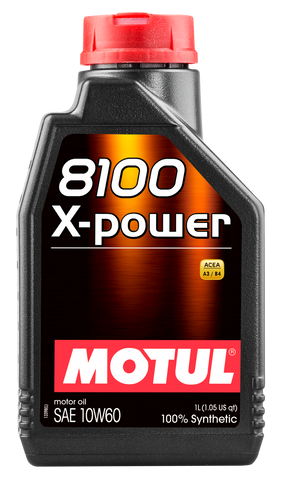 Motul 1L Synthetic Engine Oil 8100 10W60 X-Power - ACEA A3/B4 - 106142