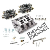 Edelbrock Manifold and Carb Kit Dual Quad RPM Air Gap 390-428 FE Ford - 2036