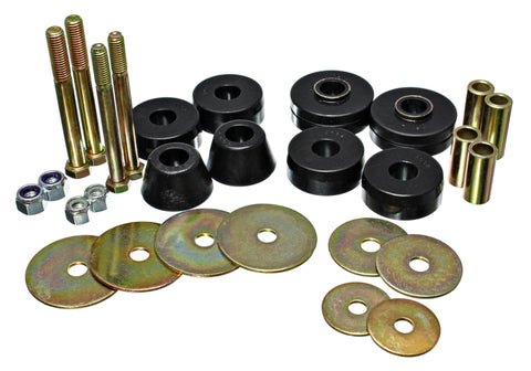 Energy Suspension Chevy Pickup Body Mounts - Black - 3.4137G