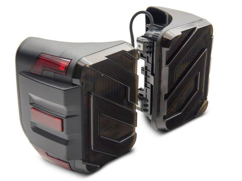 Raxiom 20-23 Jeep Gladiator JT Axial Series LED Tail Lights- Blk Housing (Smoked Lens) - JG18584