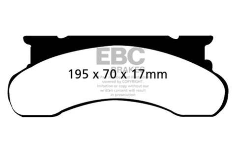 EBC 77-91 Ford Econoline E250 4.6 Yellowstuff Front Brake Pads - DP41258R