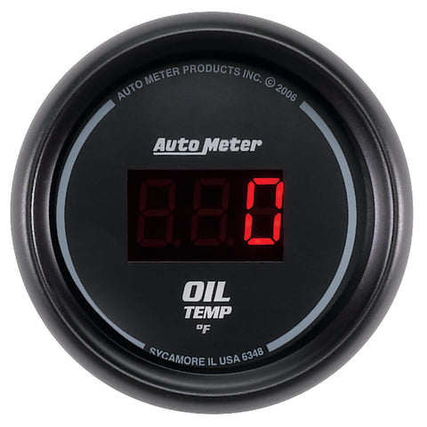 Autometer Black 0-400F Digital Oil Temp Gauge - 6348