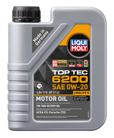 LIQUI MOLY 1L Top Tec 6200 Motor Oil SAE 0W20 - 20236