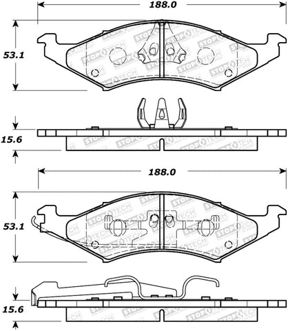 StopTech Street Brake Pads - 308.03240