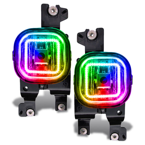 Oracle Ford Superduty 08-10 LED Fog Light Halo Kit - ColorSHIFT w/o Controller - 1342-334