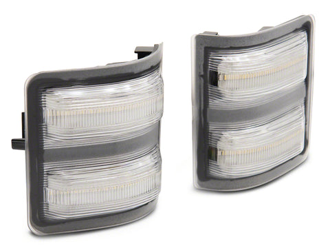 Raxiom 11-16 Ford F-250/F-350 Super Duty Axial Series LED Switchback Side Mirror Marker Lamps- Clear - SD18246