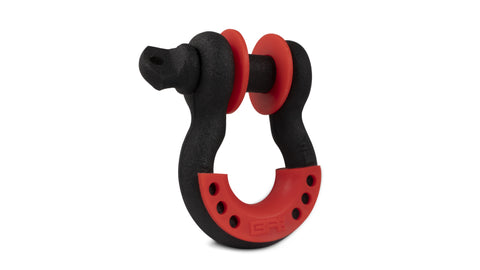Body Armor 4x4 3/4in Black D-Ring with Red Isolators Single - 3203