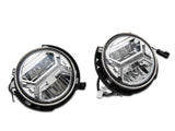 Raxiom07-18 Jeep Wrangler JK LED Halo Projector Headlights- Chrome Housing (Clear Lens) - J121872