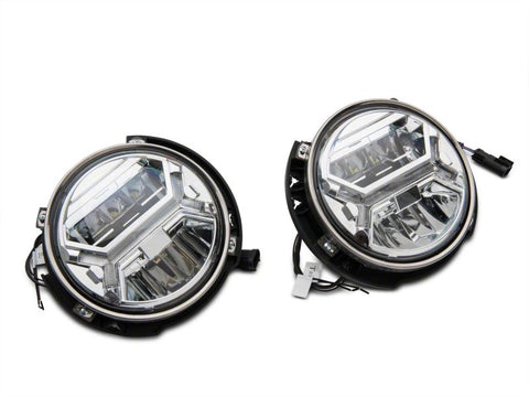 Raxiom07-18 Jeep Wrangler JK LED Halo Projector Headlights- Chrome Housing (Clear Lens) - J121872