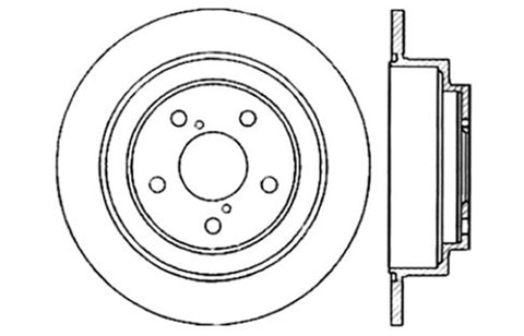 StopTech 02-05 Subaru Impreza WRX Rear Drilled Left Brake Rotor - 128.47011L