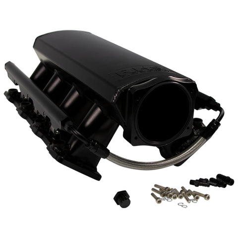 Fast Intake Manifold, Rhs Sheet Met Al, Ls Cathedral Port, Black W/ Fuel Rail Kit - 10902