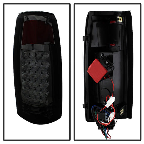 Xtune Yukon Denali 99-00 LED Tail Lights w/ 3rd LED Brake Light Smoked ALT-JH-CCK88-LED-SET-SM - 9032752