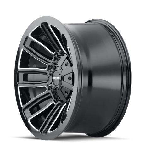 Mayhem 8108 Decoy 20x9 / 6x135 BP / 18mm Offset / 106mm Hub Black w/ Milled Spokes Wheel - 8108-2937BM18