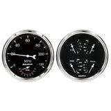 Auto Meter Old Tyme Black Quad & Tach/Speedo 5in. - 2 Pc. - 1752