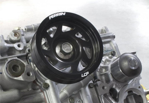 PERRIN 93-14 Subaru Impreza (Incl. 02-14 WRX) / 04-21 STI Lightened Crank Pulley - Black - PSP-ENG-100BK