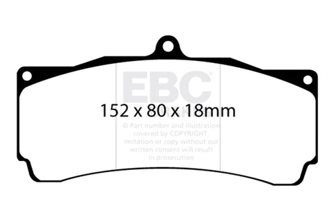 EBC Brakes Yellowstuff Performance Brake Pads - DP4006R