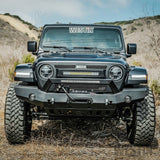 Westin 18-20 Jeep Wrangler WJ2 Full Width Front Bumper w/LED Light Bar Mount Textured Black - 59-80125