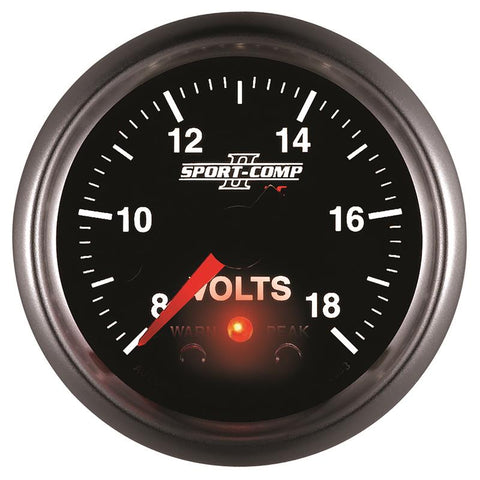Autometer Sport-Comp II 2-1/16in Digital Voltmeter Gauge - 18V - 3683
