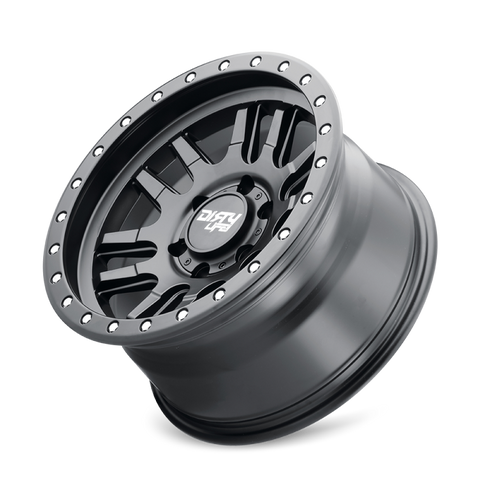 Dirty Life 9309 Canyon Pro 17x9/6x139.7 BP/0mm Offset/106mm Hub Matte Black Wheel - Beadlock - 9309-7983MB0