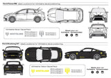 Whiteline Decal Kits 10 Pk Silver - KWM003