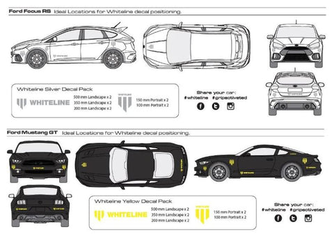 Whiteline Decal Kits 10 Pk Silver - KWM003