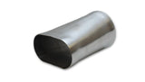 Vibrant 3in oval (Nominal) x 3in Round Transition adapter T304 SS 6in long - 13170