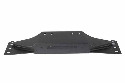 Fishbone Offroad 97-06 Jeep Wrangler TJ Winch Plate Steel - Black Textured Powdercoat Piranha Series - FB21052