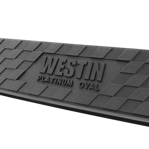 Westin 19-22 Chev/GMC Silverado/Sierra 1500 DC (No 2019 Ltd) Platinum 4 Oval Nerf Step Bars - Blk - 21-4125