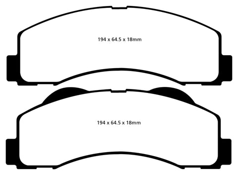 EBC 15+ Ford Expedition 3.5 Twin Turbo 2WD Yellowstuff Front Brake Pads - DP41855R