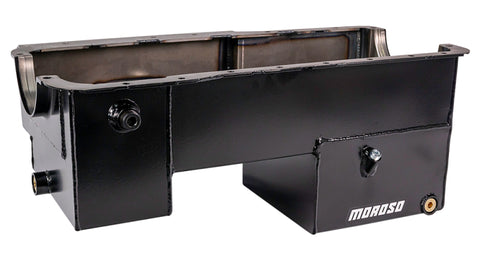 Moroso Ford 351W (w/Rear Sump & Billet End Seals) Power Pouch Wet Sump 7qt 9in Steel Oil Pan - 20529