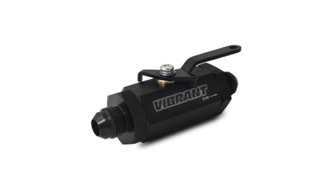 Vibrant -12AN to -12AN Male Shut Off Valve - Black - 16752