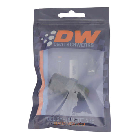 DeatschWerks 8AN Male Flare to 1/2in Male NPT Adapter - Anodized Matte Black - 6-02-0906-B