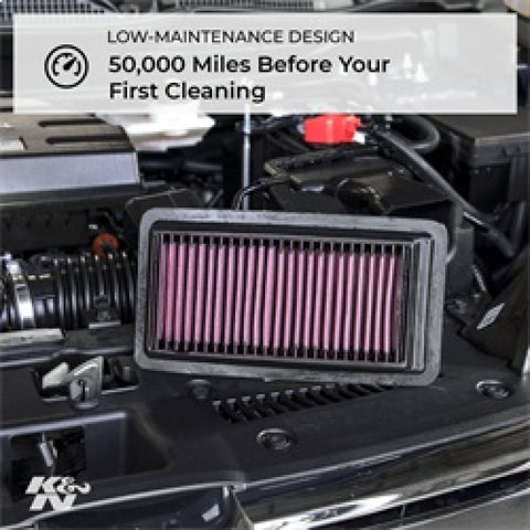 K&N 2012 Hyundai Santa Fe III 2.0L F/I Replacement Drop In Air Filter - 33-3129
