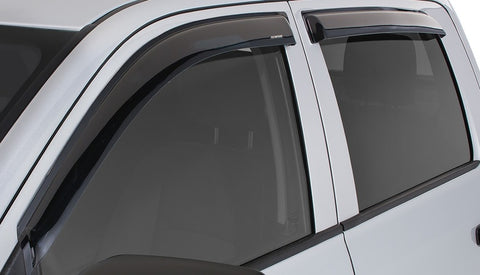 Stampede 2014-2018 Chevy Silverado 1500 Crew Cab Pickup Tape-Onz Sidewind Deflector 4pc - Smoke - 60102-2