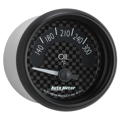 Autometer GT Series 52mm Short Sweep Electronic 140-300 Deg F Oil Temperature - 8048