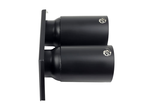 aFe Power Mach Force Xp 4in 304 SS Bolt-On Exhaust Tips Satin Black 14-19 Porsche 911 GT3 3.8L/4.0L - 49C36435-B