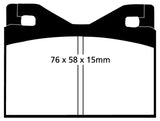 EBC 71-75 Ferrari 365 GTBB 4.4 Yellowstuff Rear Brake Pads - DP4126R