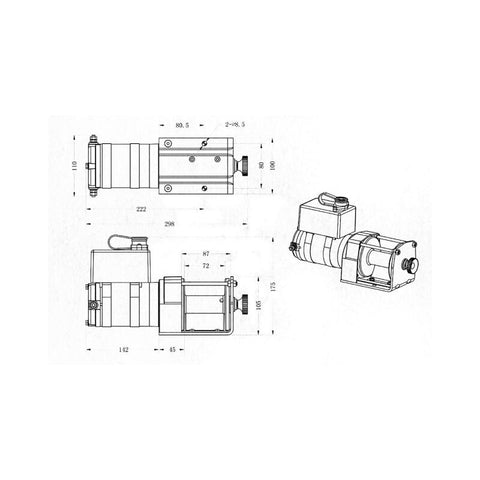 Superwinch 3000 LBS 12V DC 3/16in x 40ft Steel Rope UT3000 Winch - 1331200