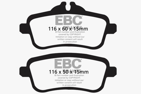 EBC 13-16 Mercedes-Benz GL350 3.0 TD Greenstuff Rear Brake Pads - DP62137
