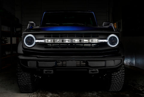 Oracle 21-22 Ford Bronco Headlight Halo Kit w/DRL Bar - Base Headlights -w/RF Controller - 1471-330