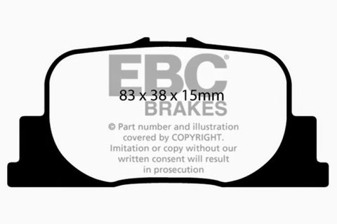 EBC 00-01 Lexus ES300 3.0 Ultimax2 Rear Brake Pads - UD835