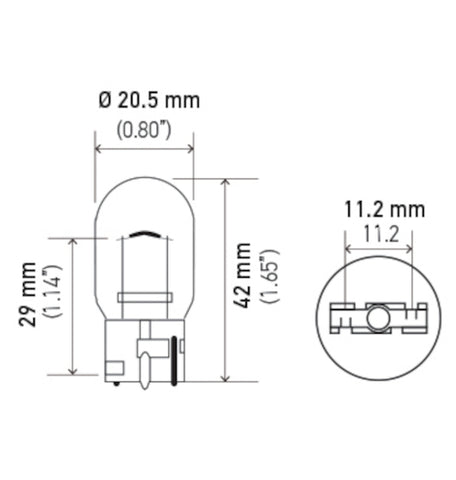 Hella Bulb 7440 12V 21W W3X16d T6.5 - 7440