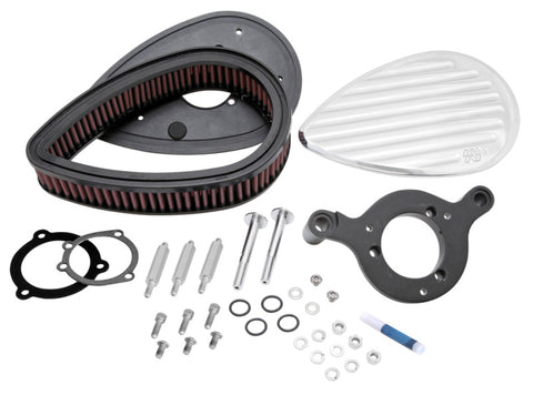 K&N Street Metal Intake System for Harley Davidson - Color (Red) - Style (Round) - Size (9-11 Flux) - RK-3937