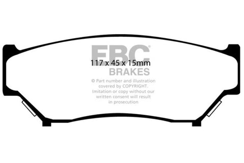 EBC 98-00 Chevrolet Tracker 1.6 (4 Door) Yellowstuff Front Brake Pads - DP4979R