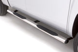 Lund 07-17 Chevy Silverado 1500 Crew Cab 4in. Oval Straight SS Nerf Bars - Polished - 23510545